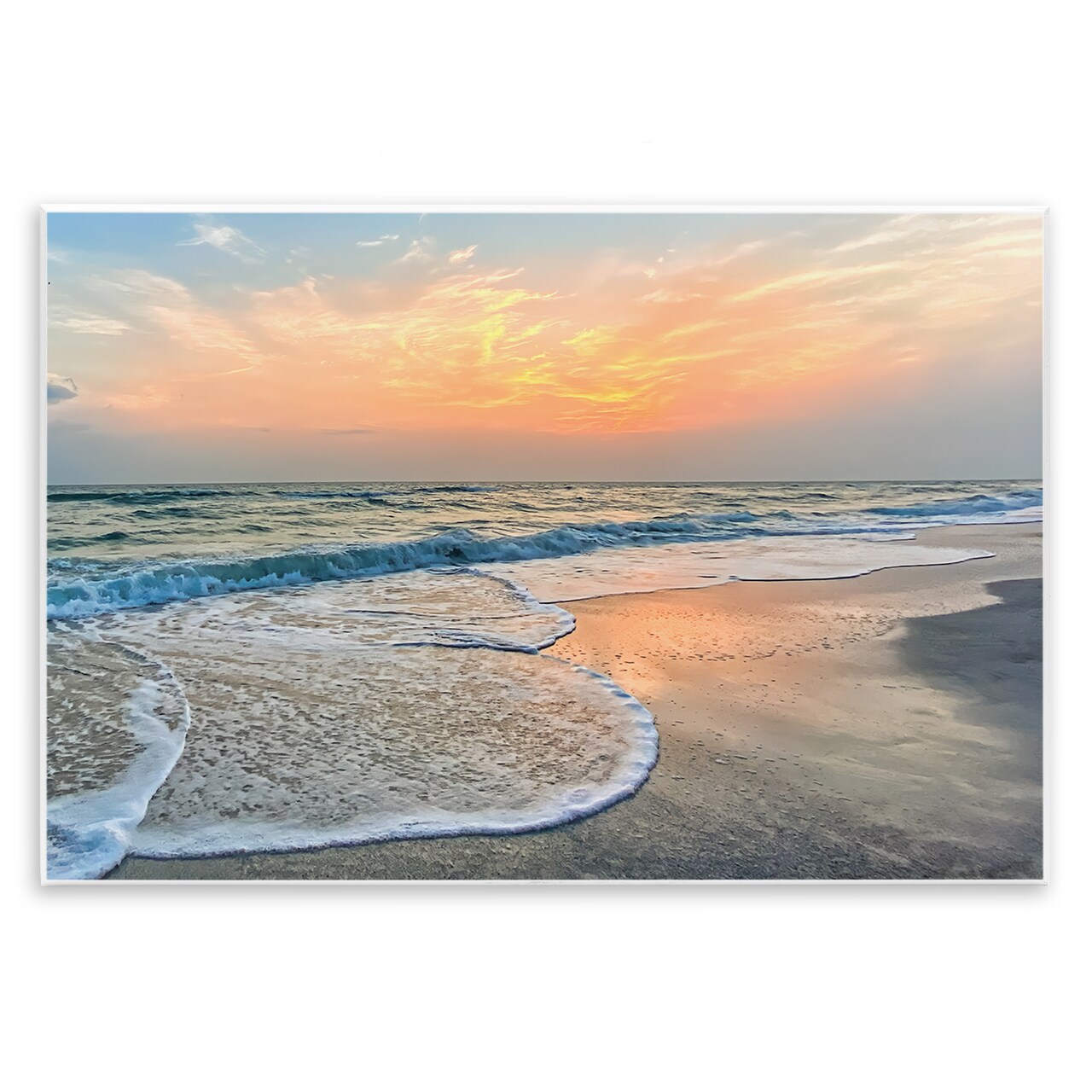 Stupell Industries Vast Panoramic Beach Layered Waves Wall Plaque Design By Mary Lou Photography
